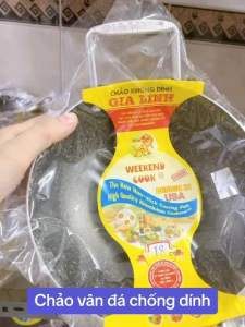 Chảo vân đá chống dính size 30-44cm Gia Linh quai vuông chảo lòng sâu chống dính 2 quai - gia dụng Nari