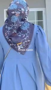 CHAYRA MIDI DRESS Gamis Bahan Matt Crinkle Airflow Premium Super Halus Lembut | Lengan Balon | Free Bros Bawah Ngeklok Resleting Depan