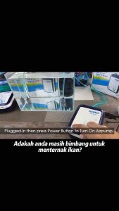 SOBO SB-4000 Air Pump Aquarium Outdoor Oxygen Pump Portable USB Rechargeable ACDC Lithium Battery