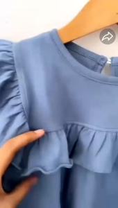 Setelan Anak Kaos Smilee Pompom Warna Kuning Kunyit size 1-5 Tahun