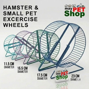 Metal Hamster Wheel with Holder for Small Animals Hamster Mice