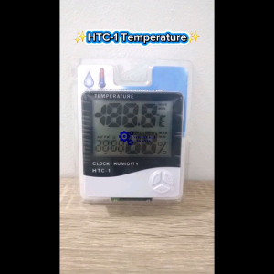 HTC-1 - Thermometer Hygrometer & Clock - Temperature Humidity Meter