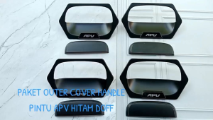 OUTER HANDLE COVER PINTU APV MINIBUS HITAM DOFF SEMUA TIPE SET 4 PINTU