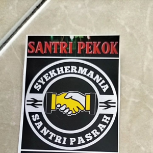 Stiker Syekhermania | Stiker Santri Pekok | Stiker 1 Lembar | Stiker Pack Isi 5 Biji Bahan Graftac cromo