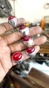 Cincin Red Baron Natural Din 18x13x7mm