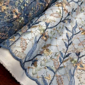 Bahan kebaya tile garden motif terbaru ful payet / tile garden motif akar ful border ( harga 050m )cod