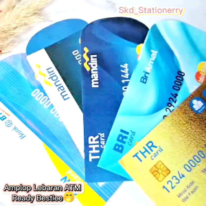 50 lembar Amplop lebaran angpau lebaran karakter ATM HK uk panjang mix gambar