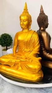 พระพุทธรูปปางสมาธิ แร่เหล็กน้ำพี้ หน้าตัก 9 นิ้ว แถมฐานรอง+คาถาบูชา