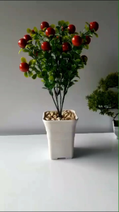 Satu Keluarga Tanaman Hias Plastik Ornamen Pot Bunga Pajangan bunga hiasan rumah artificial dekorasi