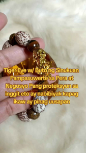 Tiger Eye Bracelet Men Women w/Buto ng Sinukuan PiYao