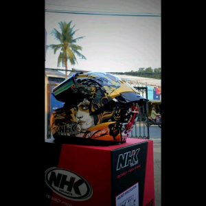 new!! paket ganteng Helm NHK Rx9 corak geisha flat visor iridium