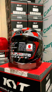 Helm KYT Galaxy Seri 4 Red Fluo Double Visor