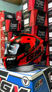 Helm GM Race Pro x ZR250 Red Black Visor Dark Smoke