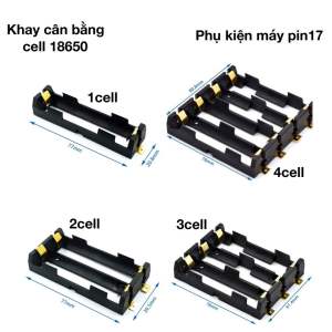 Khay đồng mạ vàng cân bằng cell 18650