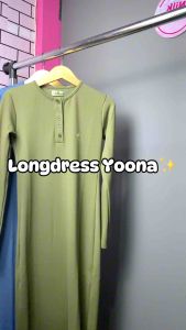 Longdress Yoona Kancing Panjang koreanstyle All Size