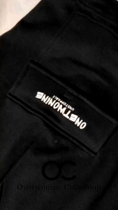 Celana Cargo Pendek Pria Bahan Fleece | Short Pants Street Style Cewek Cowok | Sweatpants Hitam