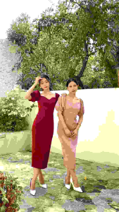 dress puff sleeve / long dress short sleeve / maxi dress betsyeba