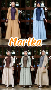 (8x) RAFIKA MARIKA SET Baju Atasan Set Rok Wanita Muslimah Marika Set By Rafika. Nazra Sha