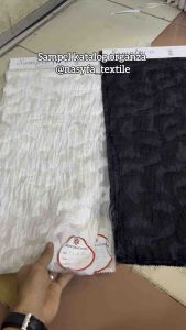 Kain Organza Embos Premium | Kain Tile Organza Tekstur Mewah untuk Kebaya & Gaun