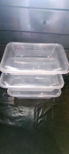 [10pcs] Rectangle Microwavable Food Container (500ml 750ml 1000ml)