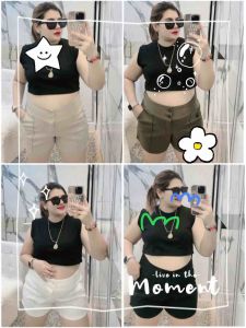 Lo กางเกง ขาสั้น เอวสูง สีพื้น ผ้าโรเชฟ มีไซส์32-42" ไซส์ใหญ่ 5สีใหม่ค่ะ