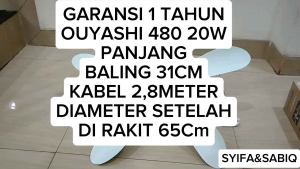 KIPAS ANGIN / KIPAS GANTUNG OUYASHI 5 BALING BALING 20W 480