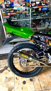 Knalpot Ninja R RR & Kevlar Viber: Fullsystem Garing & Bertenaga