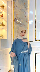 RADES - Kaftan Zafira Bahan Ceruty Babydoll Sudah Full Puring Dihiasi Payet Mewah Elegan Gaun Dress Remaja Dewasa Wanita Muslim Lebaran Kondangan Pesta Jumbo Indah Simple
