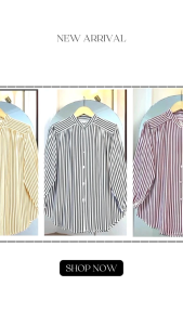 Atasan Wanita Motif Korean Look Katun Salur