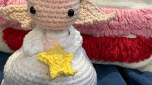 ^Jingle^ “Patience Flip” Dolls L11cm W10cmWhimsical Handmade Christmas Dolls~ Artisanal Crochet Creations ~ MAMABEARHOUSE"