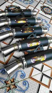 Silencer NORTHOON RACING EXHAUST ORIGINAL HIGH PERFORMANCE TYPE OVA DAN BLACK COATING SAMLONG SERIES INLET 50 MM