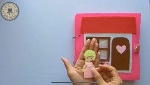 Đồ chơi Búp bê Nhà Búp bê bằng Vải (Hình thật 100%) - Sách vải cho bé - Sách vải Ngôi nhà búp bê - Dollhouse Quiet Book