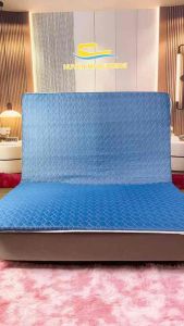 Topper đệm gấp gọn dày 4cm vải xơ đậu nành cao cấp kháng khuẩn trải giường trải sàn tiện lợi