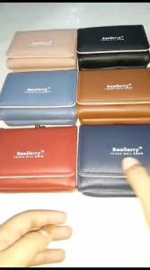DOMPET UANG LIPAT WANITA DENGAN TEMPAT KOIN BAELLERRY N8321 BAHAN SINTETIS LEMBUT