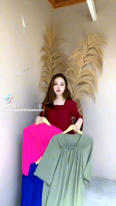 NADIN DRESS / DASTER ZARA CRINKLE TANGAN PANJANG / DASTER KERUT DADA