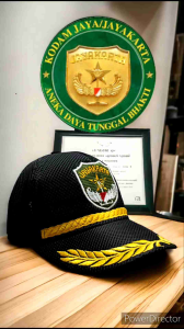 Topi Padi Kapas Hitam bahan Jaring Logo JAYAKARTA