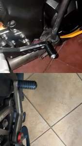 [PER PCS] CNC ALLOY PEDAL HEAD RACING FOOTREST GEAR BRAKE GETAH RUBBER PEMIJAK KAKI SCREW SKRU Y15ZR LC135 Y16ZR KEPALA RCB BOY
