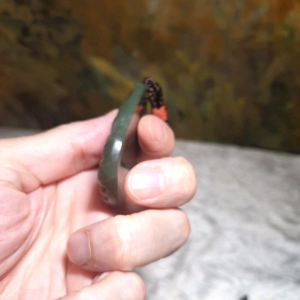 Nephrite lake green God of Wealth Jade pendant (with certificate)