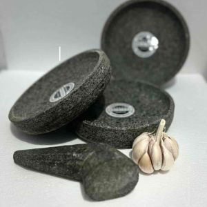 Cobek Batu Asli 18 cm Free Ulekan