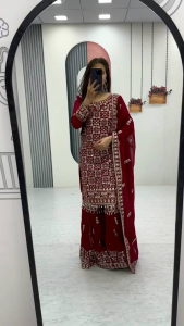 Elegant Embroidered Sharara Set – Premium Collection
