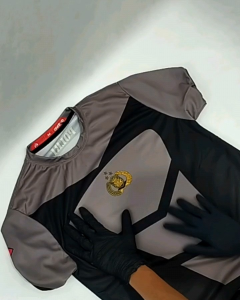 AR052- kaos Jersey Polisi fullprint kaos uniform olahraga polisi terbaru coklat kombinasi hitam