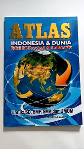 Buku Atlas Indonesia Dan Dunia lengkap 38 Provinsi Edisi Terbaru