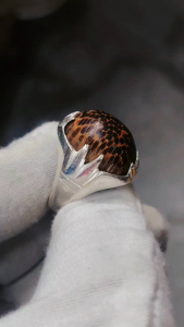 Teras Nibung Rimau asli alpaka ring