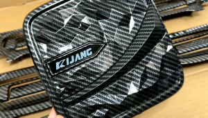 Paket Outer Handle Tank Cover Kijang Kapsul Krista LGX LSK 1997-2003 Carbon Glossy