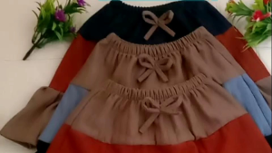 ROK MINI KNIT HORNET KOMBINASI KEKINIAN MODEL PITA RENDA ANAK USIA 2-4TAHUN