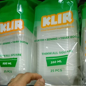 Thinwall Square Mini 350 - 500  ml / Cup Dessert /thinwall kotak 350 ml - 500 ml