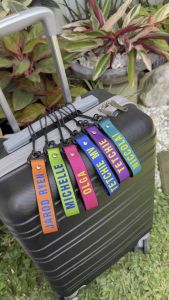 Personalized Plain Luggage Tag / Bagtag with colored font