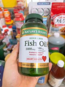 Dầu Cá Nature’s Bounty Fish Oil 1400 mg 980 mg Omega 3 loại 130 Viên của Mỹ - Date 04/2028
