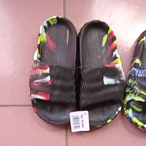 SANDAL ANAK SLOP SLIP ON LORENG CEQIU//SANDAL SELOP ANTI SLIP ANAK MOTIF LORENG