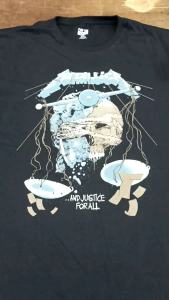 Kaos band Metallica Justice For All black T shirt distro rock metal
